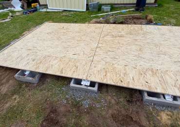 Фундаментные блоки для установки контейнера Скогги в д. Русановская