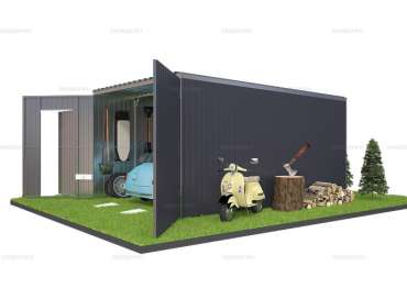 Гараж для машины с Односкатной Крышей Стандартный SKOGGY 4,7м Mini