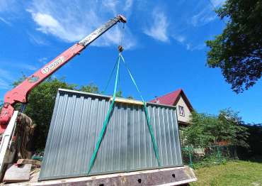 Металлический блок-контейнер SKOGGY для хранения инвентаря на даче в д. Гусево