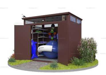 Хозблок для хранения с Плоской Крышей Премиум SKOGGY Max 2м