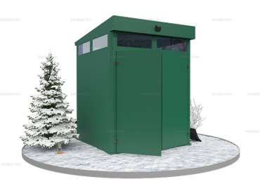 Хозблок металлический с Односкатной Крышей Премиум SKOGGY Mini 2м