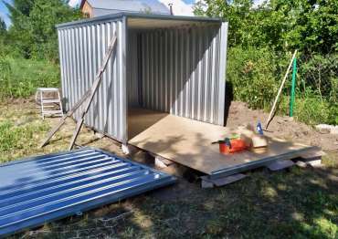 Два оцинкованных блок-контейнера SKOGGY в д. Давыдовское, Тюменская область