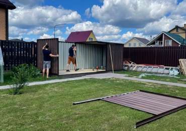 Сборка и установка хозблока SKOGGY на загородном участке в д. Архангельское