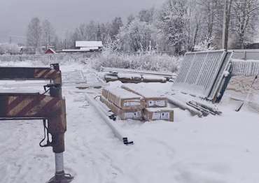 Монтаж гаража SKOGGY для грузовых автомобилей в г. Плесецк