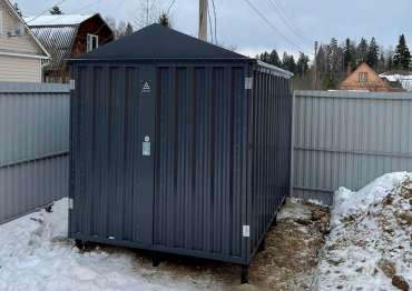 Хозблок металлический для хранения с вандал-баром в с. Михайловское, ГО Одинцово