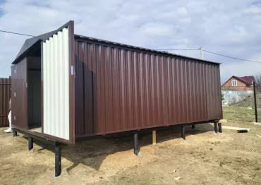 Широкий хозблок SKOGGY 6х4 для стройматериалов в д. Леньково