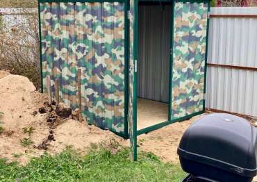 Гараж SKOGGY для мотоцикла с односкатной крышей в д. Болтино -2