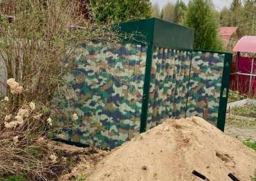 Гараж SKOGGY для мотоцикла с односкатной крышей в д. Болтино -2