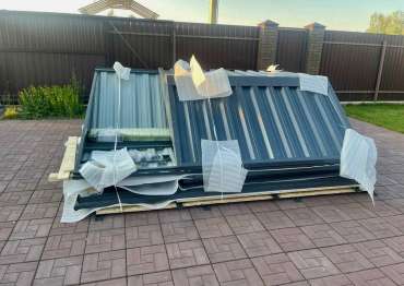 Контейнер в разобранном виде для дачного инвентаря в д.Репище