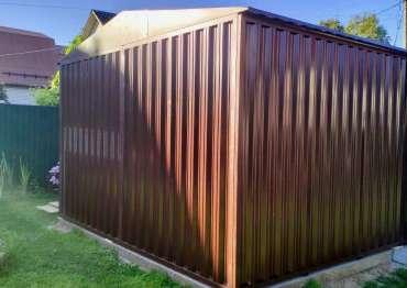 Гараж в шоколадном цвете для участка в дер. Никольское, Солнечногорский р-н, МО