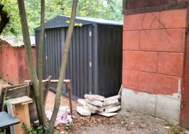 Гараж 7 м с двускатной крышей на участок в пос. Усово-Тупик, Одинцовский р-н, МО