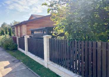 Премиум контейнер в цвет забора+ дровница на участок д. Румянцево, Мытищинский р-он, МО