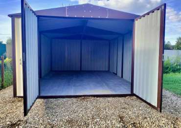 Гараж под мастерскую в двух цветах для заказчика в СНТ Литейщик, г.о. Дмитровский, МО