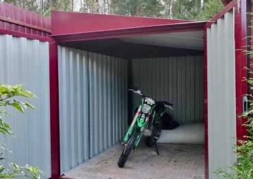 Яркий хозблок для хранения винного цвета для заказчика в СНТ Ромашка, Петушинский р-н, Владимирская область