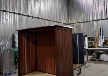 Стильная дровница в расцветке "Наив Марун" в дер. Погребищи, Судогодский р-н, Владимирская область