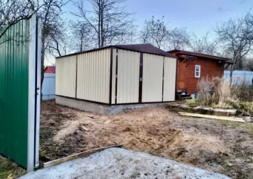 Удобный автомобильный гараж на участок для заказчика в дер. Митино, Заокский р-н, Тульская область