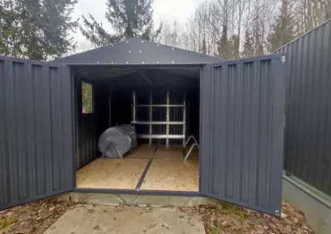 Компактный комплект из хозблока и дровницы на участок в КИЗ Зеленая роща, дер. Сивково, Одинцовский р-н, МО