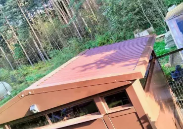 Стильный премиум хозблок МАХ в шоколадном цвете на участок в СТ Салют, Истринский р-н, МО