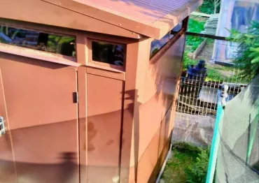 Современный премиум хозблок МАХ в шоколадном цвете на участок в СТ Салют, Истринский р-н, МО