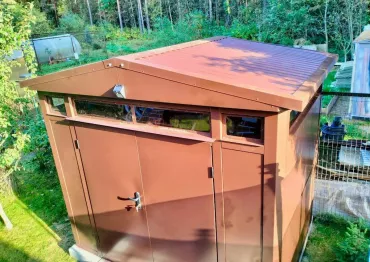 Привлекательный премиум хозблок МАХ в шоколадном цвете на участок в СТ Салют, Истринский р-н, МО