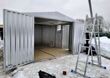 Великолепная гараж-мастерская с эффектным цинковым покрытием в дер. Березняки, г. Сергиев Посад, МО