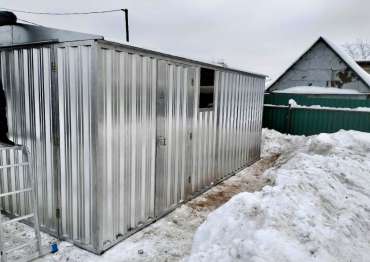 Шикарная гараж-мастерская в блестящем цинковом цвете в деревне Березняки, г. Сергиев Посад, МО