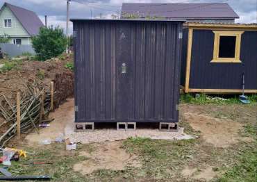 Прочный хозблок с плоской крышей в графитовом цвете в г. Раменское, МО