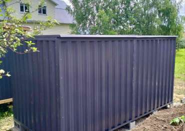 Прочный хозблок для хранения с плоской крышей в графитовом цвете в г. Раменское, МО