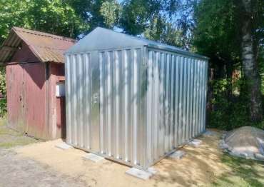 Практичный контейнер для хранения вещей в цинковом цвете в дер. Халтурино, Орехово-Зуевский р-н, МО