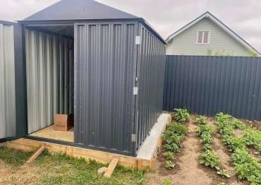 Контейнер для хранения с двускатной крышей для заказчика в с. Ельдигино, Пушкинский р-н, МО