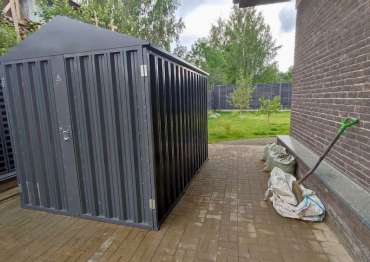 Стильный хозблок для хранения вещей в графитовом цвете в дер. Марьино, г. Красногорск, МО