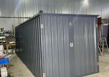 Надежный хозблок для хранения строительных материалов в графитовом цвете в с. Марьинка, г.о. Ступино, МО