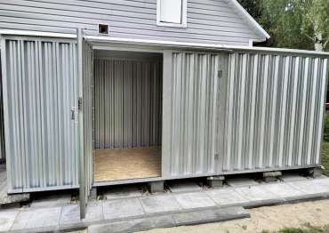 Инновационный хозблок для садовых инструментов в цинковом цвете в СНТ Виктория-2, Раменский г.о., МО