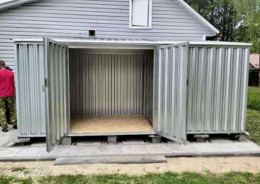 Многофункциональный хозблок для садовых инструментов в цинковом цвете в СНТ Виктория-2, Раменский г.о., МО