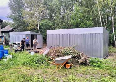 Компактный контейнер для хранения 6 м в цинковом цвете в пос. Цюрупы, Воскресенский р-н, МО