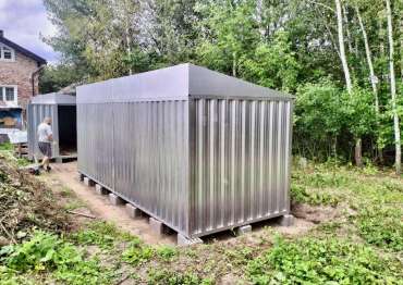 Прочный контейнер для хранения 6 м в цинковом цвете в пос. Цюрупы, Воскресенский р-н, МО