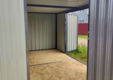 Инновационный хозблок для хранения в графитовом цвете в едином стиле с домом в КП Цветочный 2, Краснопахорское поселение, МО 