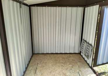 Удобный хозблок для хранения садовой техники в шоколадном цвете в СНТ Ясная поляна, Раменский р-н, МО