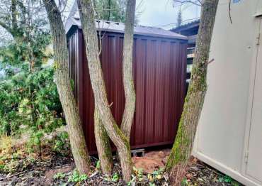 Два роскошных хозблока для стройматериалов и инвентаря в шоколадном цвете в дер. Дунино, Одинцовский р-н, МО