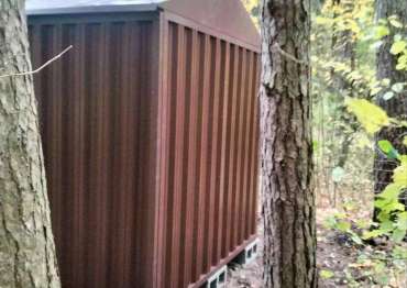 Два эргономичных хозблока для стройматериалов и инвентаря в шоколадном цвете в дер. Дунино, Одинцовский р-н, МО