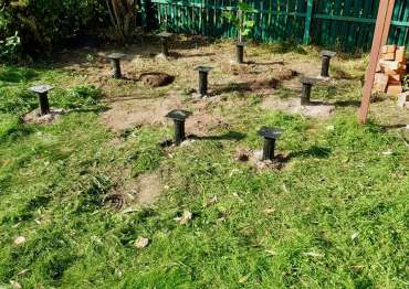 Многофункциональный хозблок для садового инвентаря в ярком зеленом цвете в СНТ Надежда, Конаковский р-н, Тверская область