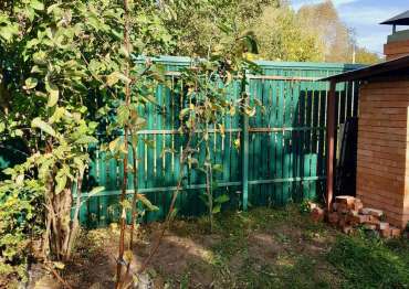 Функциональный хозблок для садового инвентаря в ярком зеленом цвете в СНТ Надежда, Конаковский р-н, Тверская область