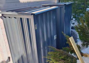 Роскошный комплект: 4 мини хозблока и 2 дровницы в графитовом цвете в дер. Нововолково, Рузский р-н, МО