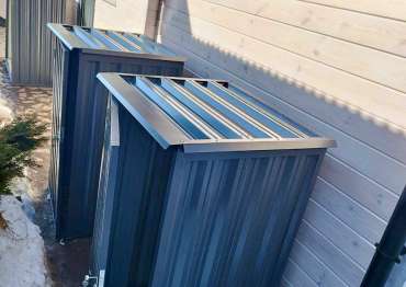 Функциональный комплект: 4 мини хозблока и 2 дровницы в графитовом цвете в дер. Нововолково, Рузский р-н, МО