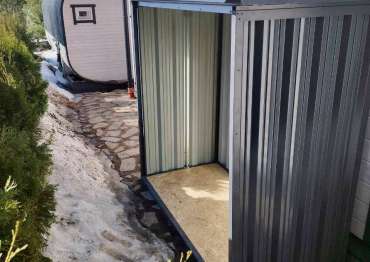 Инновационный комплект: 4 мини хозблока и 2 дровницы в графитовом цвете в дер. Нововолково, Рузский р-н, МО