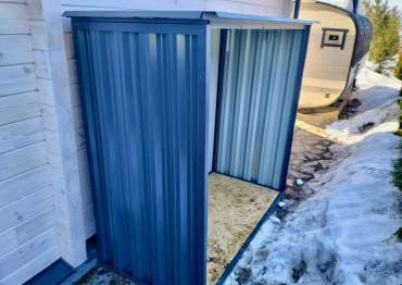 Впечатляющий комплект: 4 мини хозблока и 2 дровницы в графитовом цвете в дер. Нововолково, Рузский р-н, МО