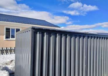 Многофункциональный хозблок для хранения садового инвентаря в брутальном графитовом цвете в дер. Острожки, г.о. Домодедово, МО