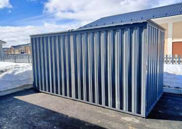 Функциональный хозблок для хранения садового инвентаря в брутальном графитовом цвете в дер. Острожки, г.о. Домодедово, МО