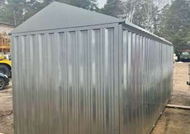 Вместительный контейнер для хранения с двускатной крышей в цинковом цвете на территорию аэродрома, г. Жуковский, МО