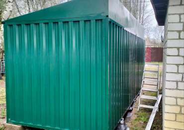 Надежный хозблок для хранения садового инвентаря в зеленом цвете в дер. Глазово, Тверская область 